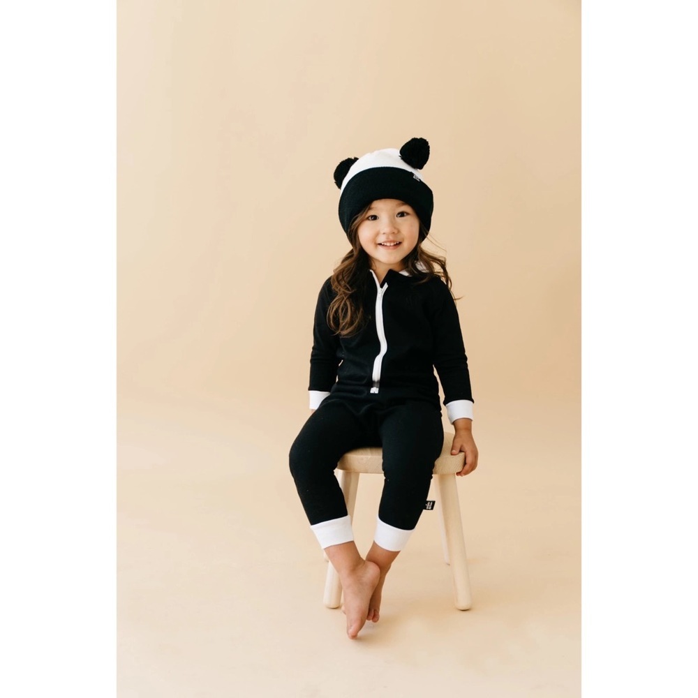 Whistle & Flute Kawaii panda hooded romper EUC 6-12 months